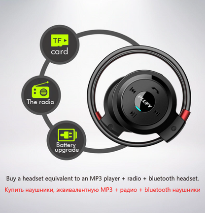 PLUFY sport Bluetooth casque sans fil ecouteur course Ecouteur Sans Fil Bluetooth casque ecouteur Radio MP3 