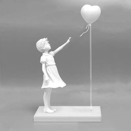 Girl with balloon model statue