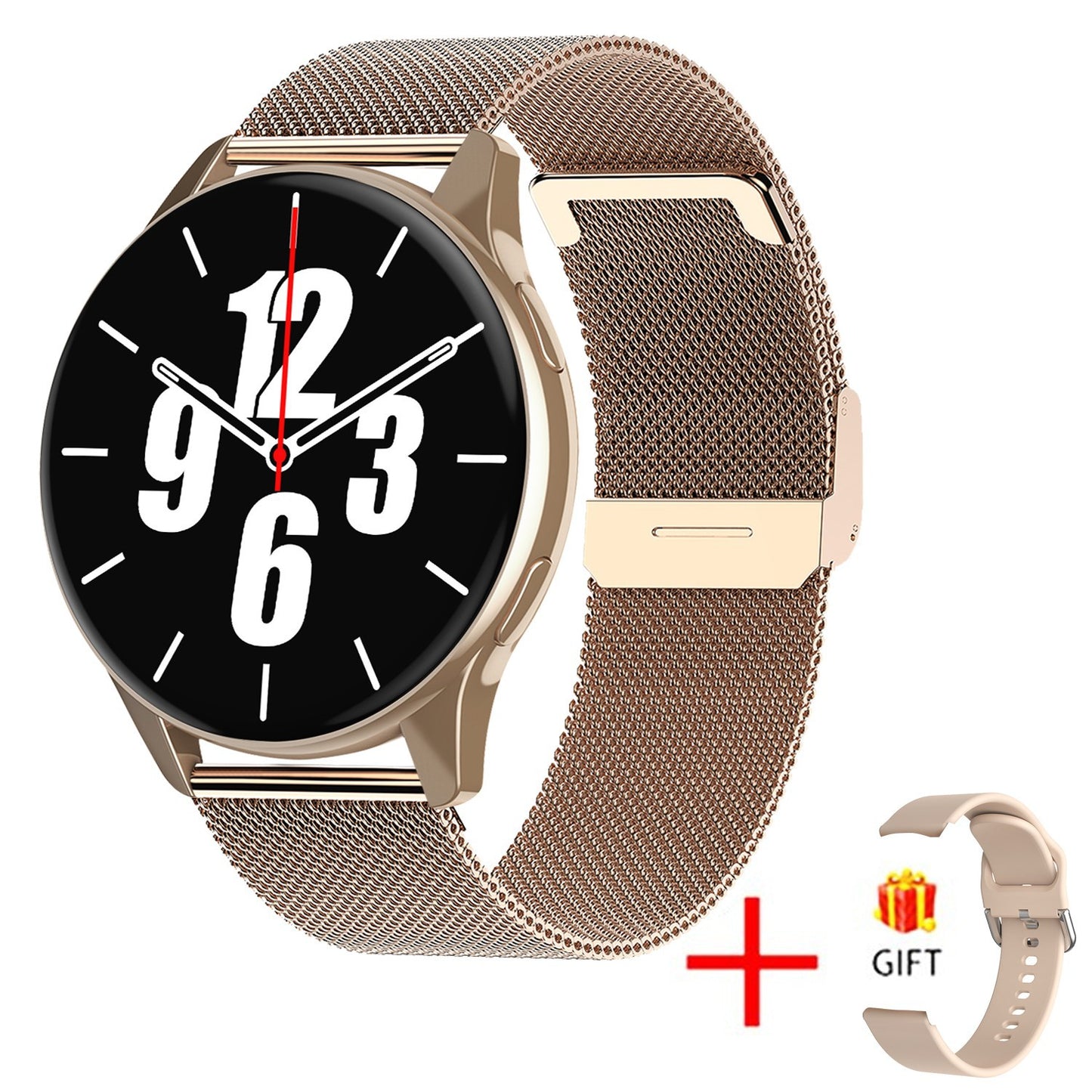 Montre intelligente ronde avec appels Bluetooth