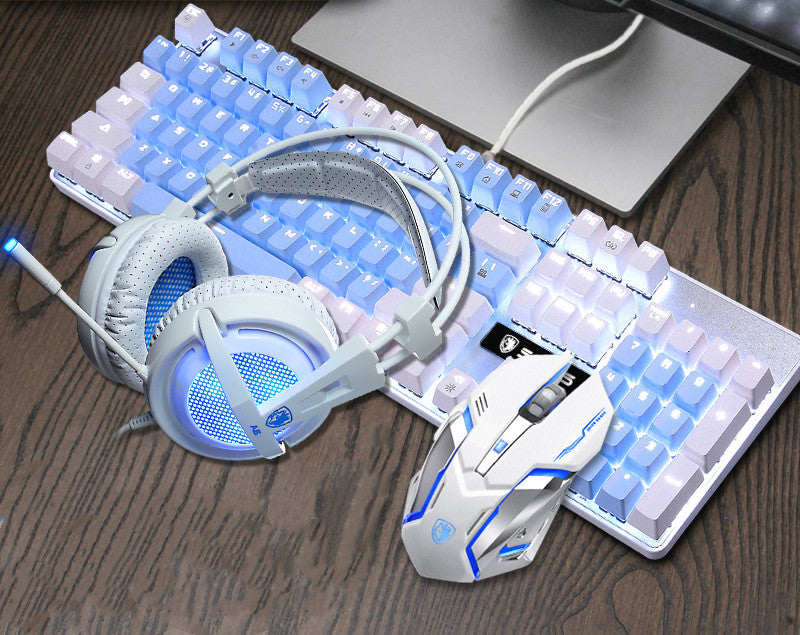 Conjunto de teclado y mouse mecánicos.