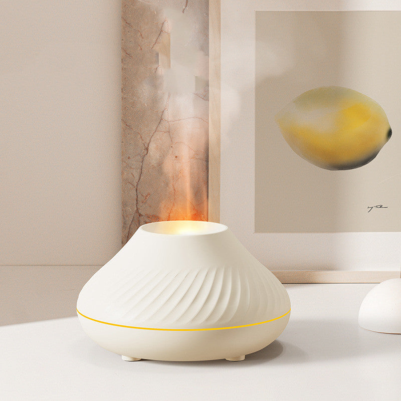 Nouveau diffuseur d'arôme de flamme volcanique lampe à huile essentielle 130 ml USB humidificateur d'air portable avec veilleuse de couleur brumisateur lumière LED