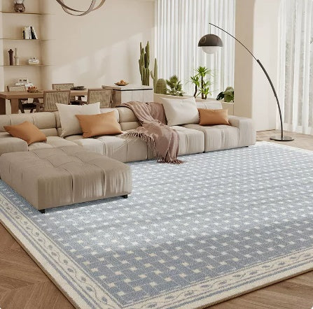 Tapis de salon en damier, coussin de sol pour chambre à coucher, canapé, Table basse, couverture résistante à la saleté