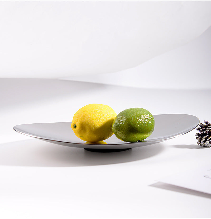 Assiette à fruits en forme d'acier inoxydable