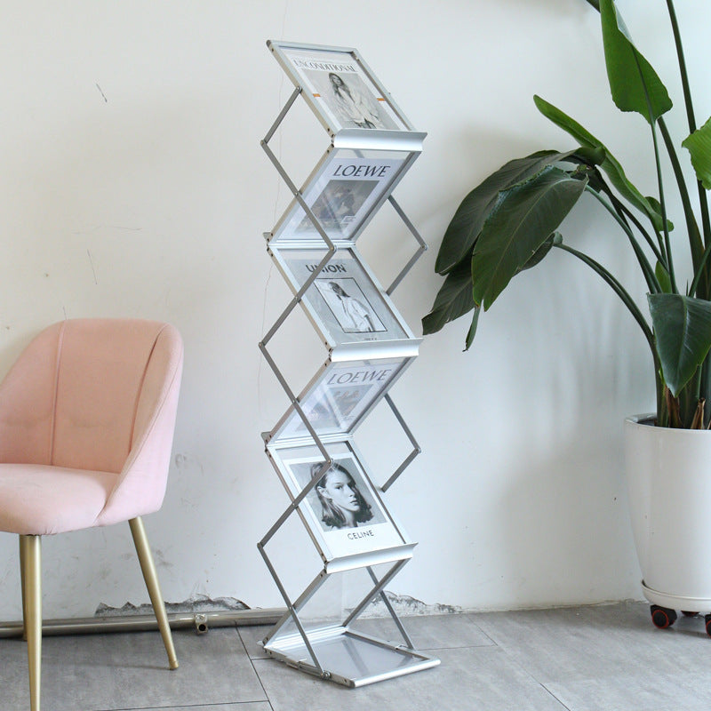 A4 Aluminum Alloy Folding Data Frame Storage Floor