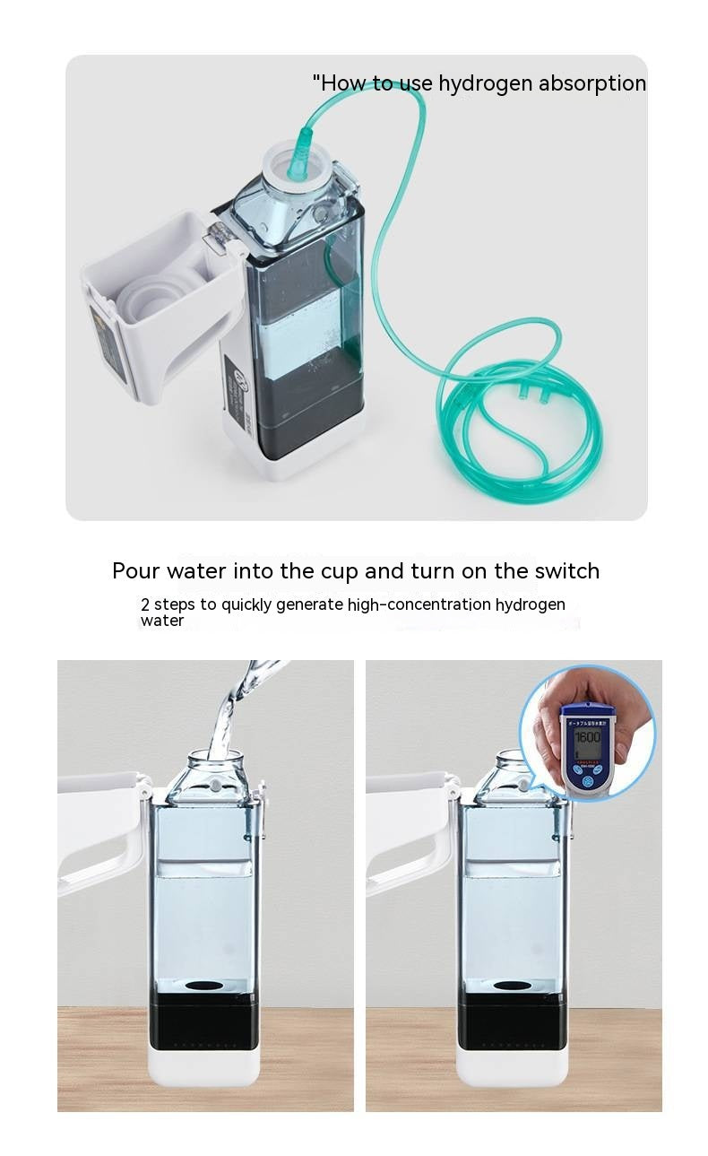 Tasse simple d'électrolyse de l'eau, séparation portative de l'hydrogène et de l'oxygène, tasse d'eau d'hydrogène