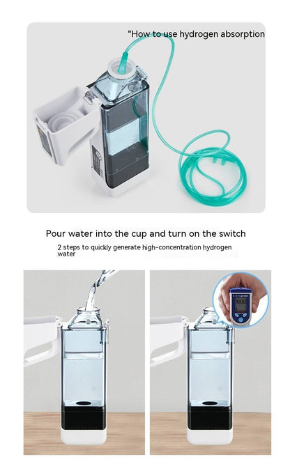 Tasse simple d'électrolyse de l'eau, séparation portative de l'hydrogène et de l'oxygène, tasse d'eau d'hydrogène