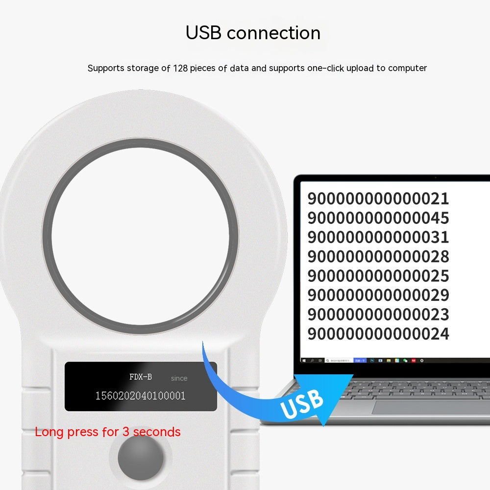 Lector de tarjetas USB de doble frecuencia para etiquetas de animales