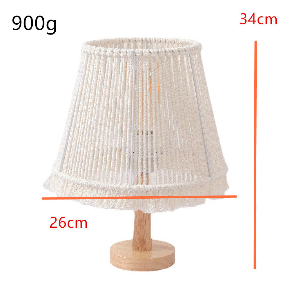 Nordic Style Hand-woven Table Decorative Bedroom Bedside Lamp