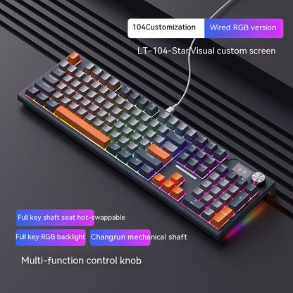 Clavier mécanique sans fil Bluetooth à trois modes