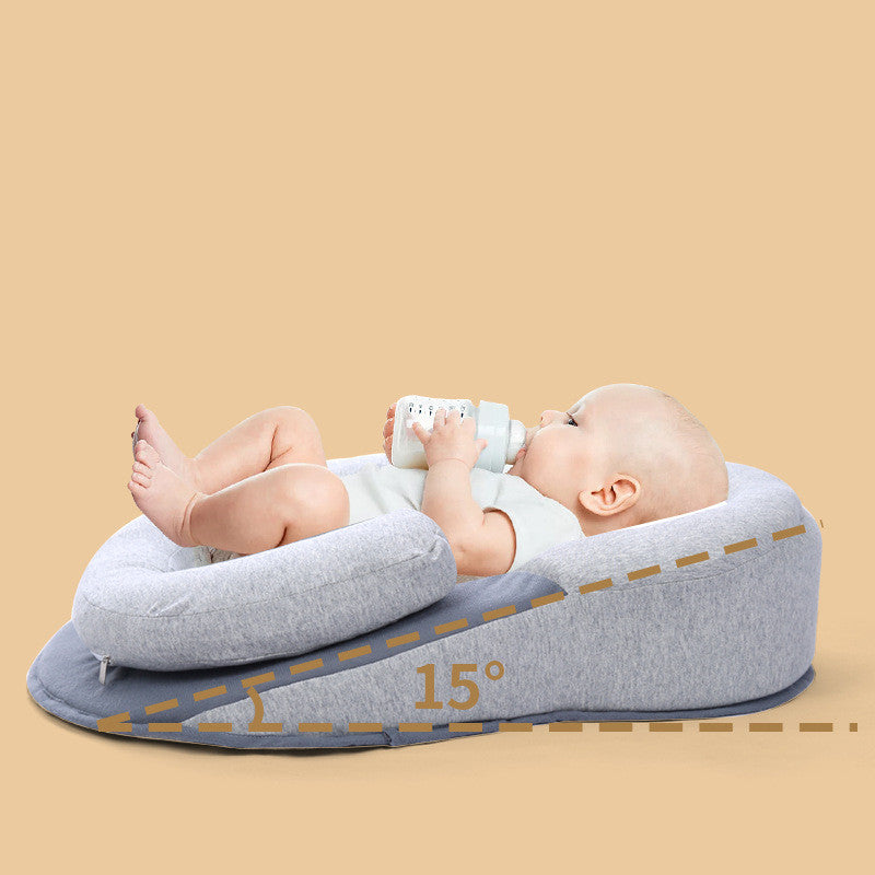 Almohada para bebé recién nacido, protección de algodón segura, previene la forma plana de la cabeza del bebé, cápsula para dormir, cuna antivuelco, ropa de cama, alimentación