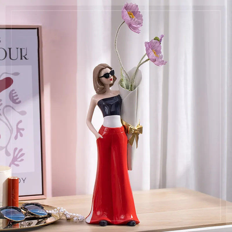 Modern Fashion Girl Table Decoration