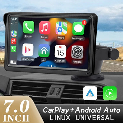 Pantalla del coche Soporte multimedia de 7 pulgadas Carplay inalámbrico