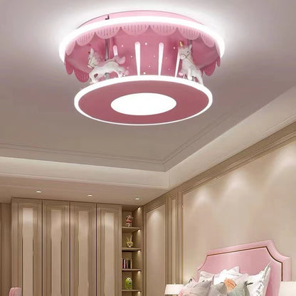 Lampe rotative pour chambre d'enfant, plafonnier rotatif pour chambre de fille