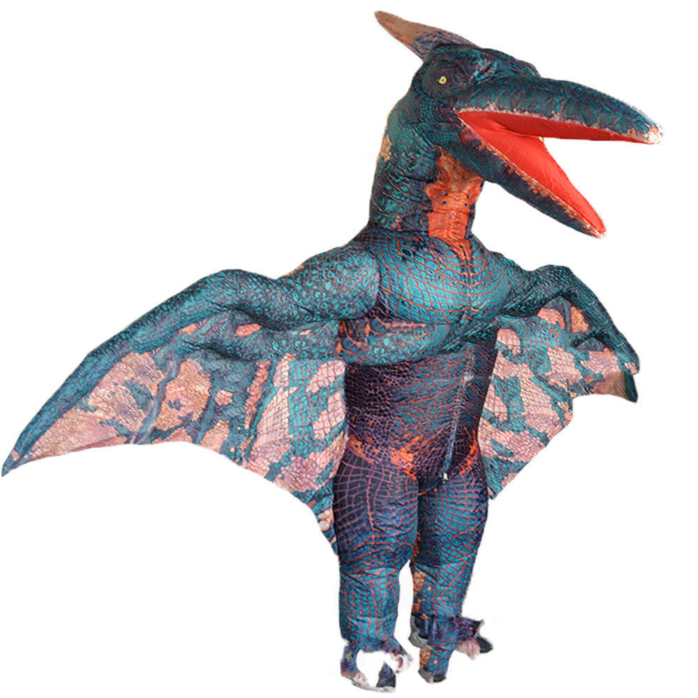 Traje inflable para fiesta de Halloween, dinosaurio inflable