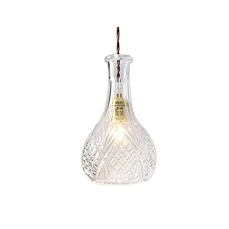 Lustre bouteille en verre