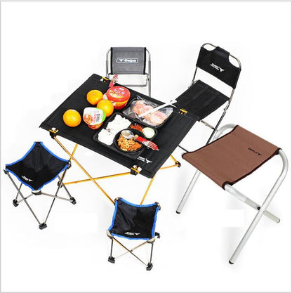 Petite table pliante de camping en plein air, table de pique-nique portable en alliage d'aluminium léger pour aviation