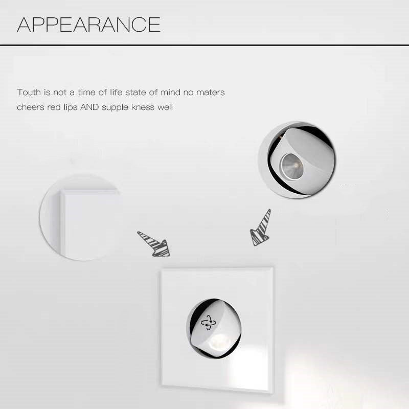 Modern Minimalist Bedside Wall Lamp Concealed Embedded Reading Lamp