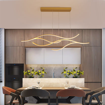 LED Dining-room Lamp Nordic Room Creative European Simple Designer Office Golden Chandelier