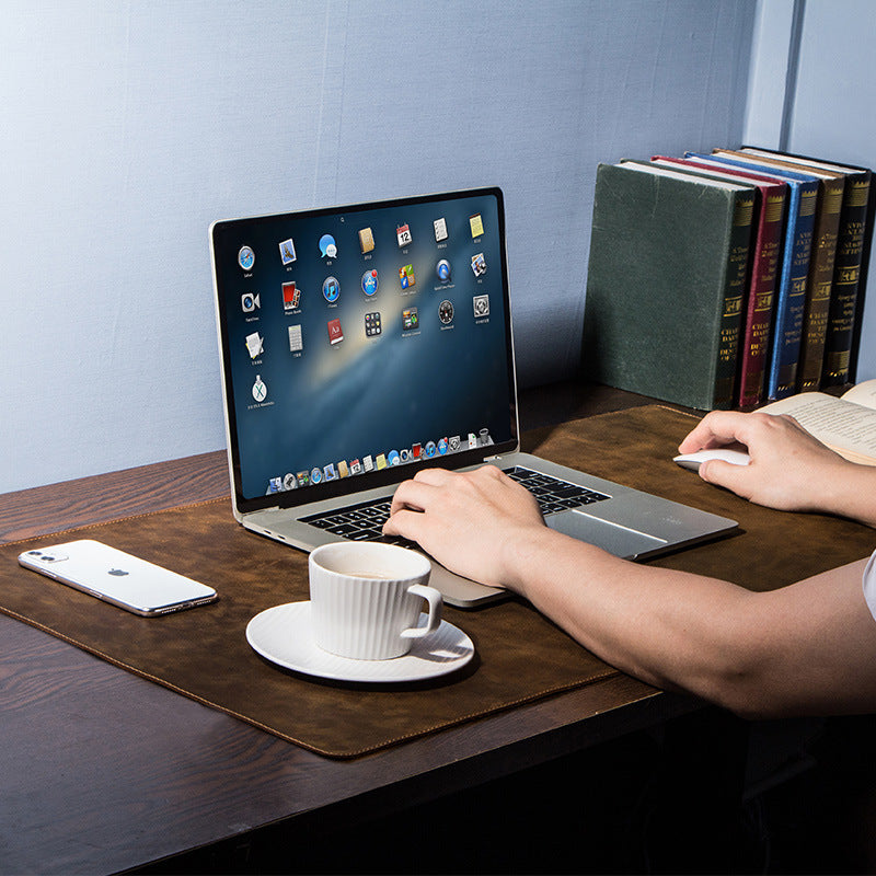 Très grand coussin en cuir antidérapant pour ordinateur de bureau