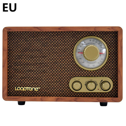 Radio Bluetooth domestique à semi-conducteurs à l'ancienne en bois