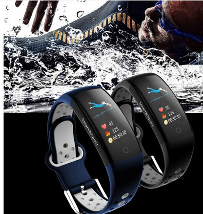 Q6S Smart Color Screen Bracelet Blood Pressure Heart Rate Monitoring Step Sports Watch