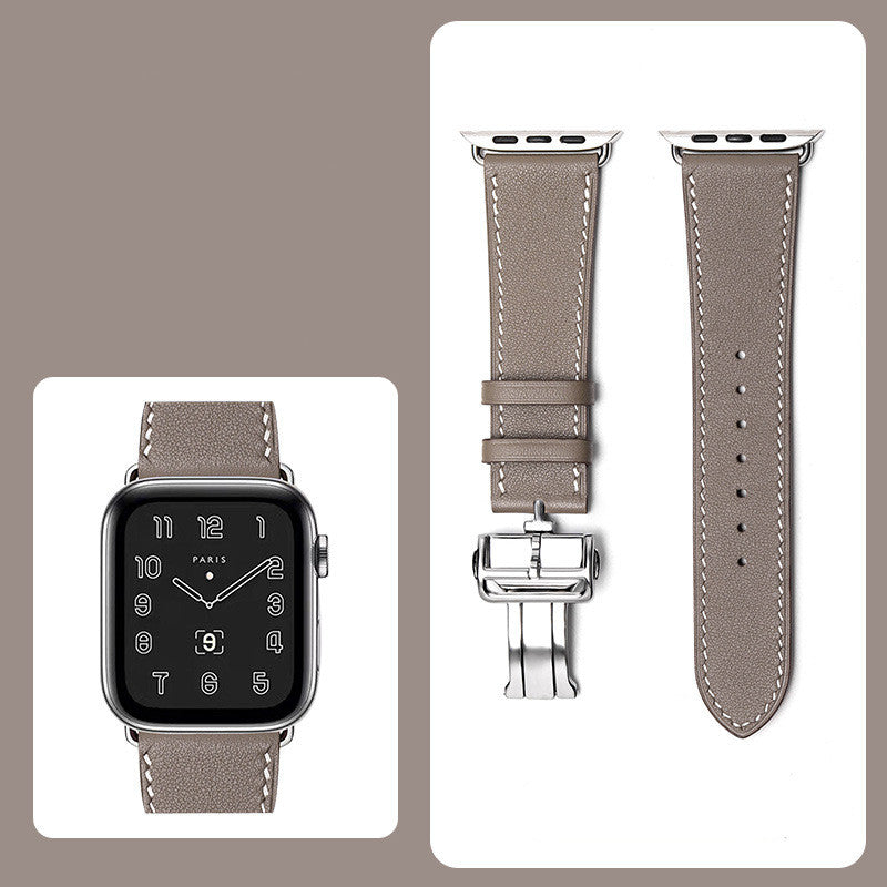 Smartwatch Butterfly Clasp Hand-stitched Strap