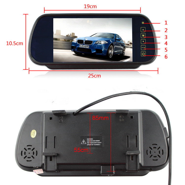 Car rear view display can be connected with vehicle DVD