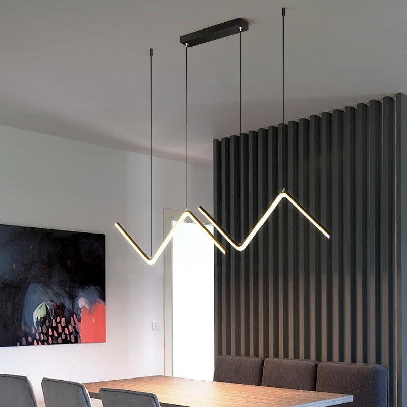 LED Lustre Design Minimaliste pour Salon Chambre Cuisine Art Créatif Mur Suspension Luminaires 