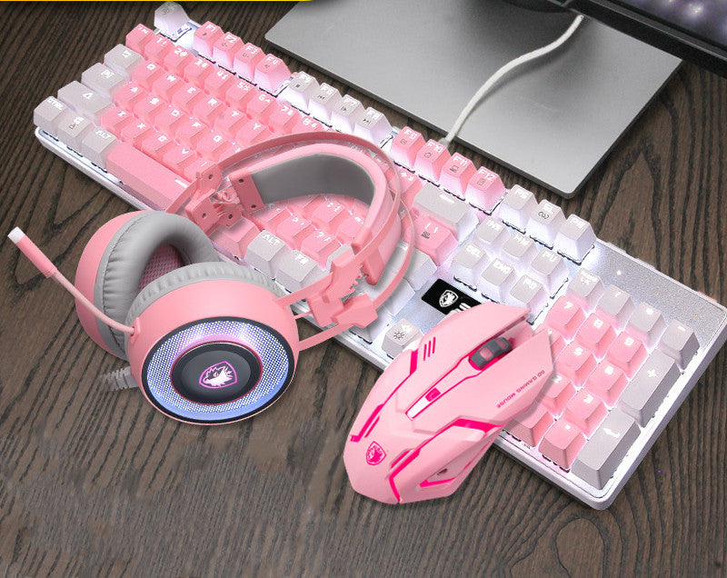 Conjunto de teclado y mouse mecánicos.