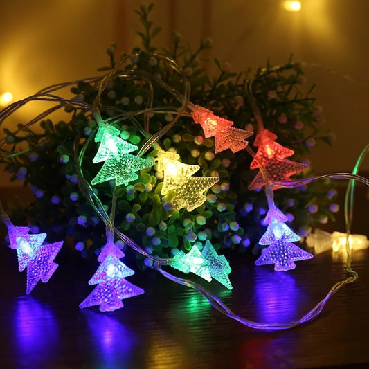 Décorations de sapin de Noël à LED avec petites lumières colorées