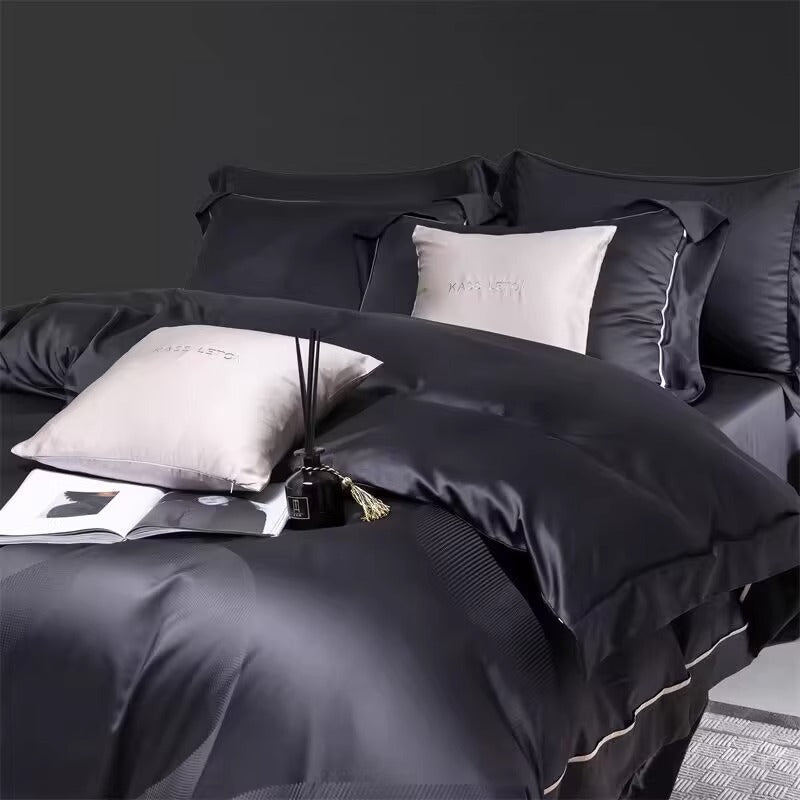 160S Horse Cotton Jacquard Four Piece Set Cotton Bed Sheet And Duvet Cover