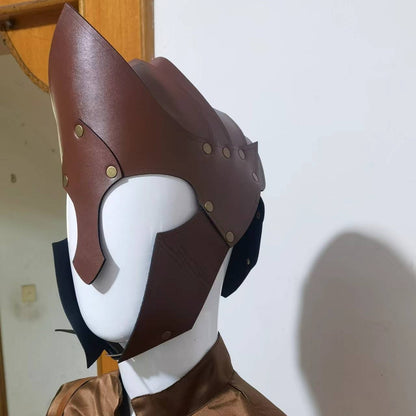 Retro Nordic Knight Leather Helmet For Halloween