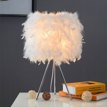 Veilleuse girly mignonne pour chambre à coucher en plumes