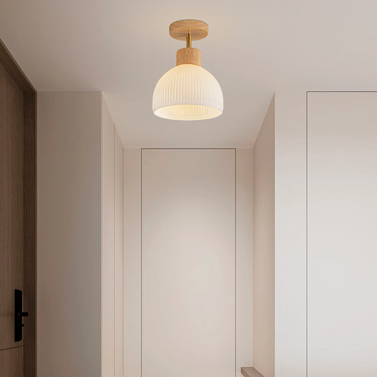 Nordic White Cream Silent Balcony Ceiling Lamp