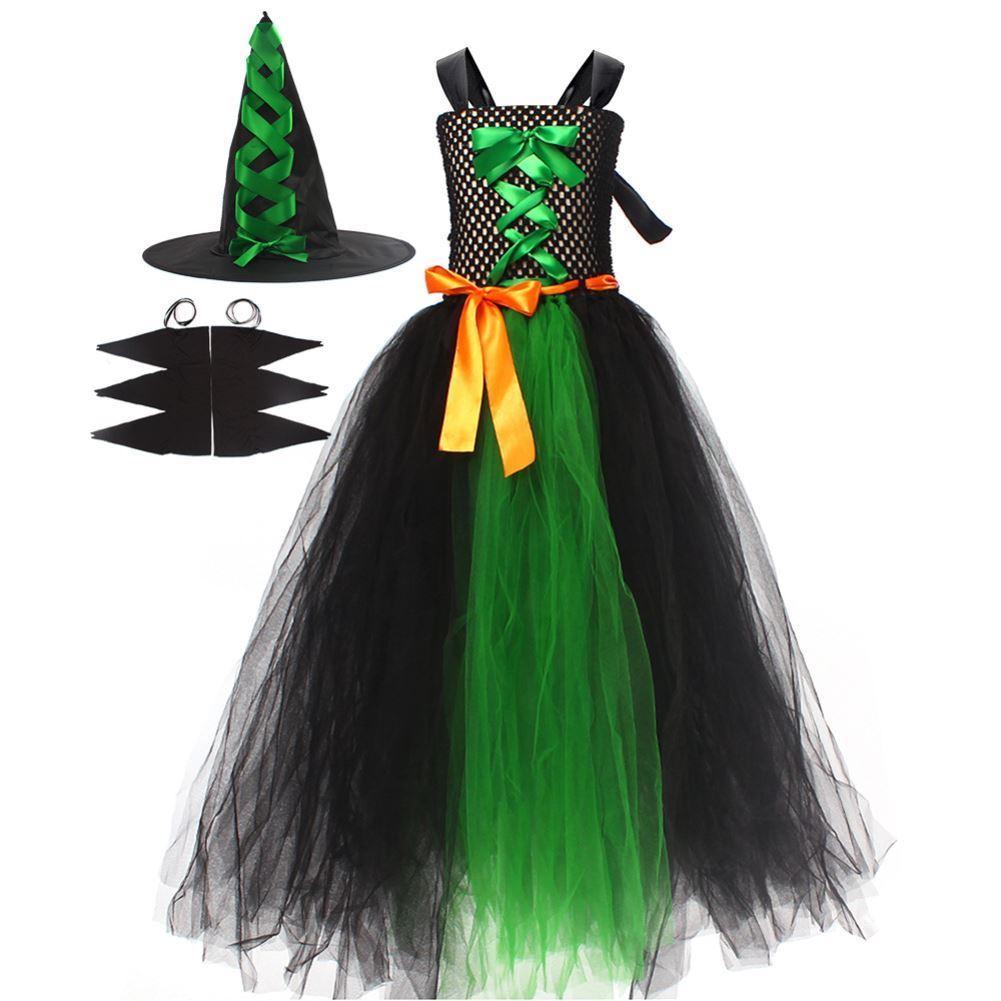 Ropa infantil de Halloween Disfraz de bruja Espectáculo de disfraces