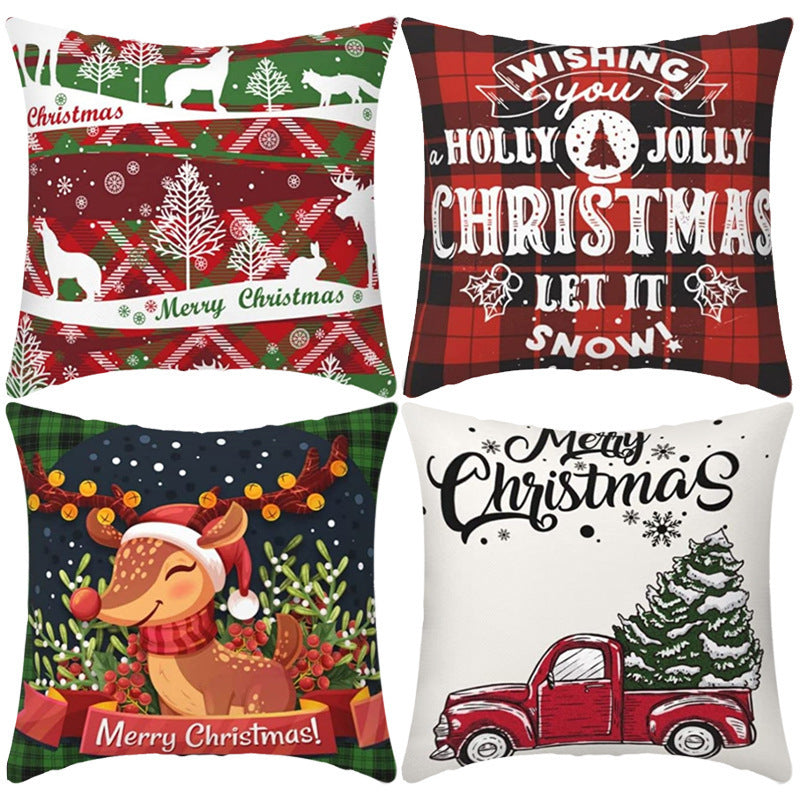 Home Decoration Printing Christmas Pillow Cover