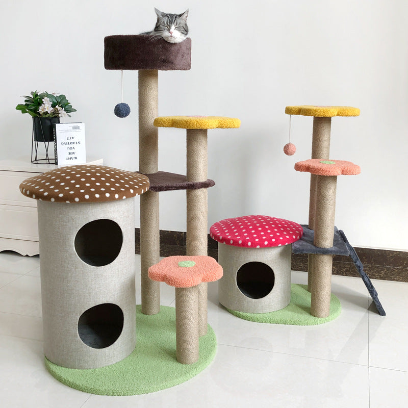 Cadre d'escalade multicouche de haute qualité pour grand chat, jouets d'arbre à litière pour animaux de compagnie