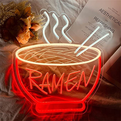 Creative Shape Noodle Background Wall LED Light