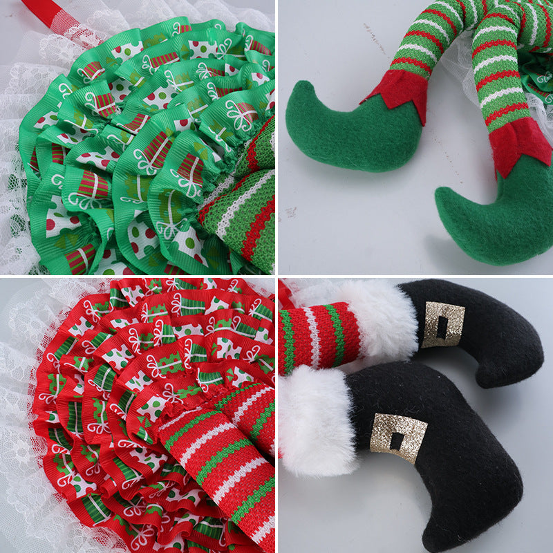 Elf Leg Cloth Christmas Decorations Pendant