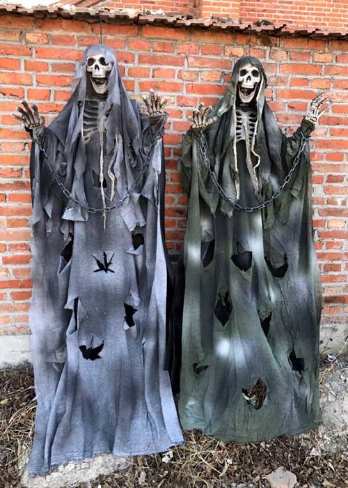 Halloween Escape Room Decoration Haunted House Bar Decoration Scary Skeleton Hanging