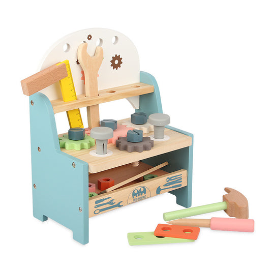 Wooden children's color universal tool table