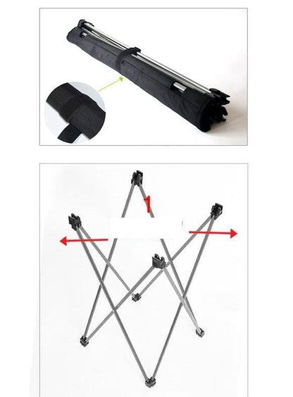 Petite table pliante de camping en plein air, table de pique-nique portable en alliage d'aluminium léger pour aviation