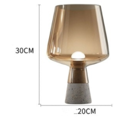 Simple modern cement glass table lamp