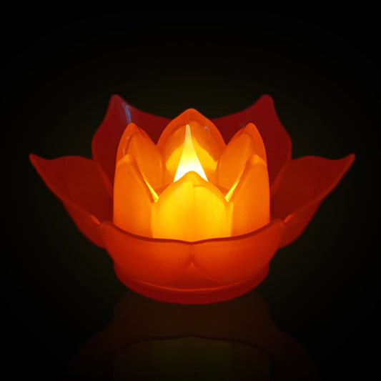 Lampe électronique en plastique Big Lotus avec batterie