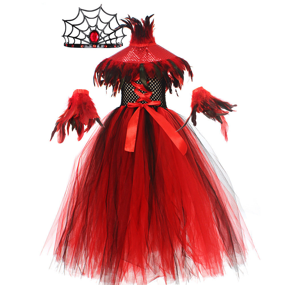 Halloween Costume Queen Long Skirt Suit