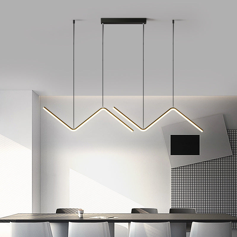 LED Lustre Design Minimaliste pour Salon Chambre Cuisine Art Créatif Mur Suspension Luminaires 