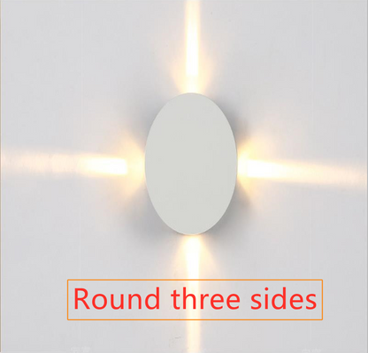 Modern simple square round LED aluminum wall light