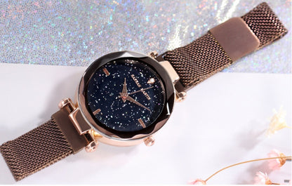 Starry female watch magnet watch