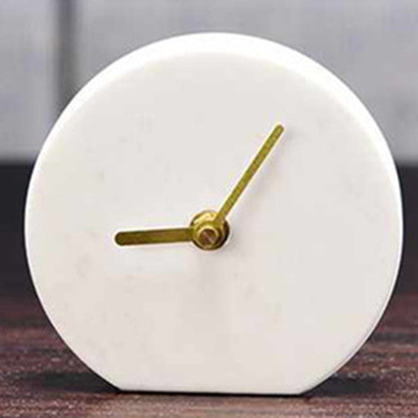 Horloge de table en marbre de style nordique