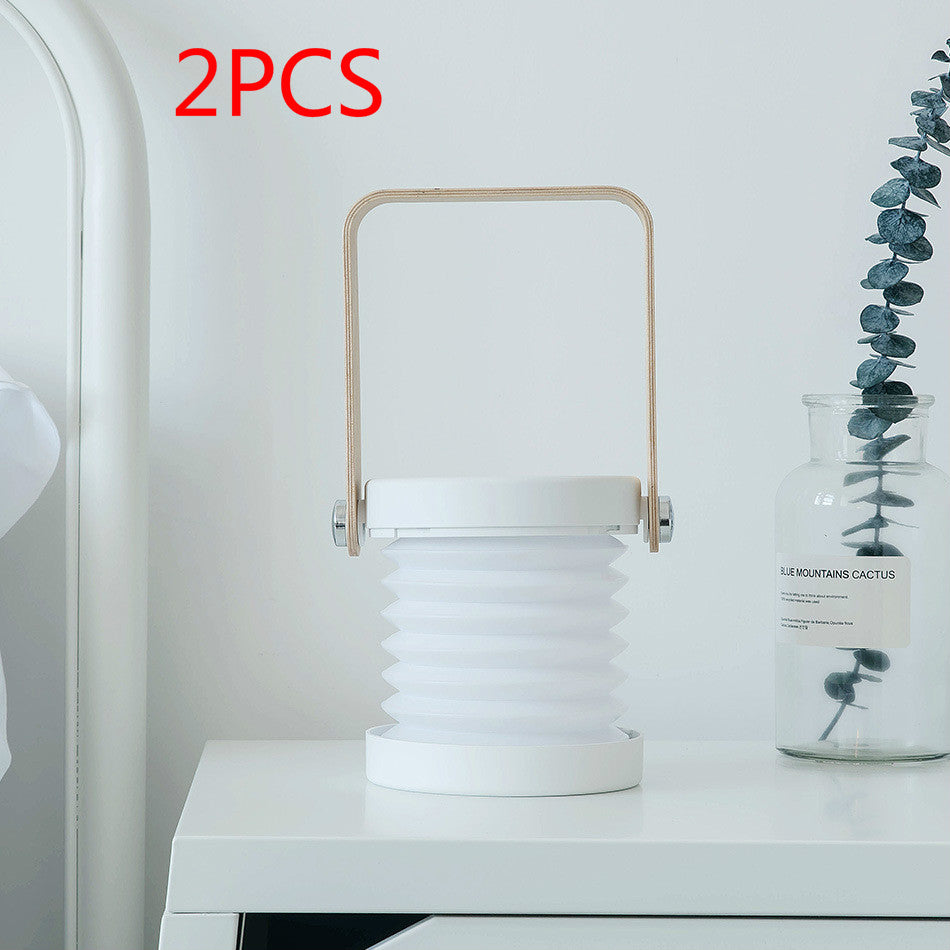 Luz LED nocturna regulable y táctil plegable, lámpara linterna portátil, recargable por USB para decoración del hogar